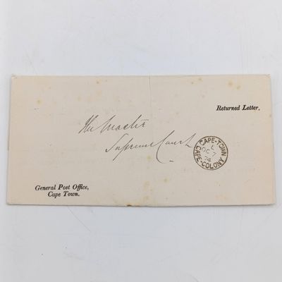1874 Cape Colony returned letter cover - rarely seen