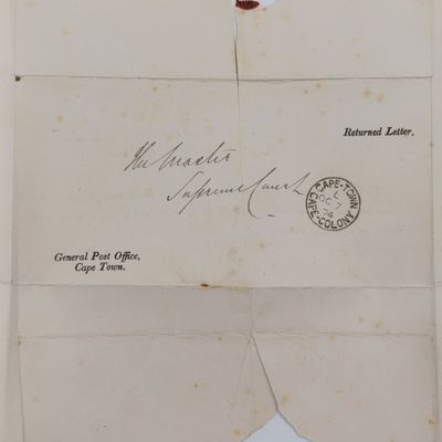 1874 Cape Colony returned letter cover - rarely seen