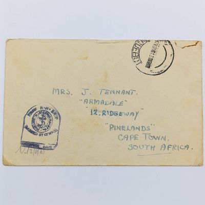 1943 WW2 Letter posted at sea - with censor mark