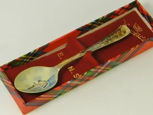 Union Castle line Cape Town castle teaspoon in box - as per photo