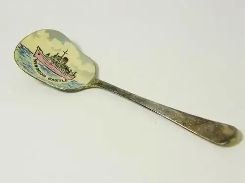 Union Castle Windsor castle enamelled jam spoon - as per photo