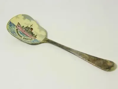 Union Castle Windsor castle enamelled jam spoon - as per photo
