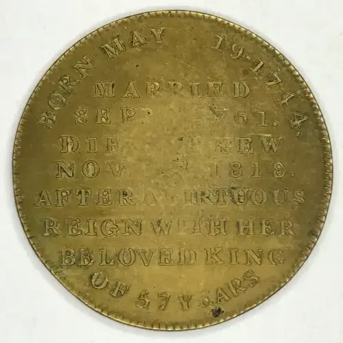 1818 Queen Charlotte death token, rarely seen