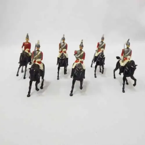 Set of 6 vintage British Lifeguards of Household Cavalry lead soldiers