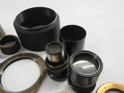 Large lot of lenses and fittings