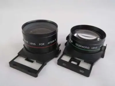Denox wide angle and Telephoto lens set with 2 attatchments - For AF35M-II