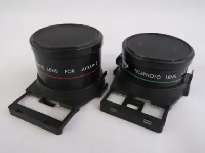 Denox wide angle and Telephoto lens set with 2 attatchments - For AF35M-II