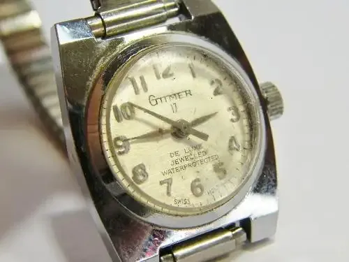 Vintage Gitmer manual wind ladies watch - over wounded - as per photo