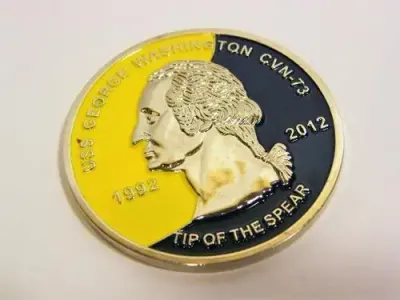USS George Washington CVN-73 tip of the spear medallion - 1992-2012 - as per photo