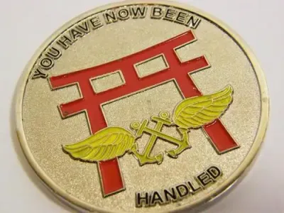 USS George Washington CVN-73 tip of the spear medallion - 1992-2012 - as per photo