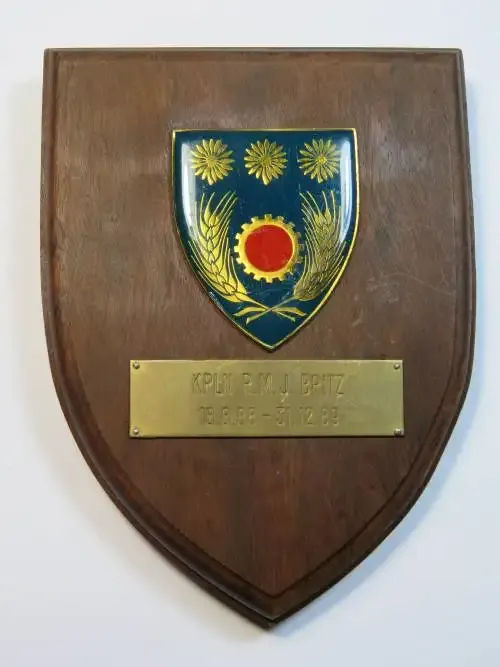 SADF Northern Transvaal command Maintenance unit plaque - See description for details