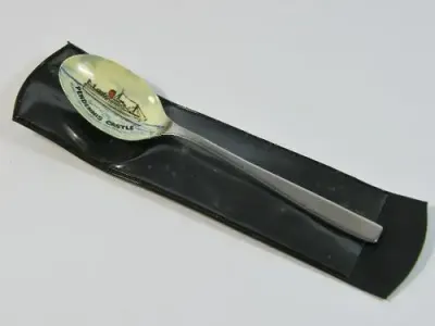 Union Castle line Pendennis castle souvenir enamelled spoon - as per photo