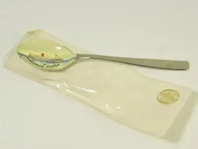Union Castle line Pendennis castle souvenir enamelled spoon - as per photo