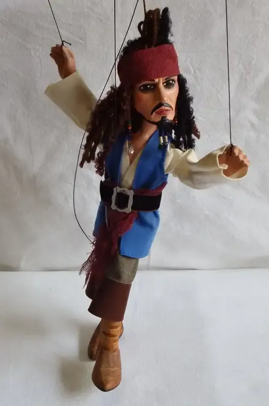 Vintage handmade Salzburg `Jack Sparrow` marionette puppet