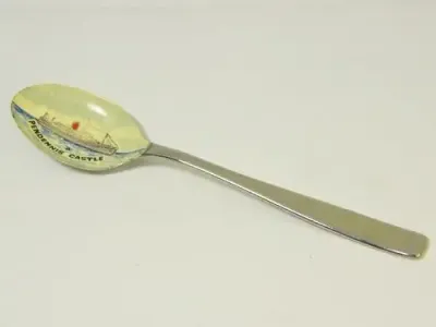 Union Castle line Pendennis castle souvenir enamelled spoon - as per photo