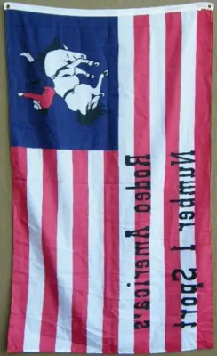 American Rodeo Flag - 150 cm x 90 cm - as per photo