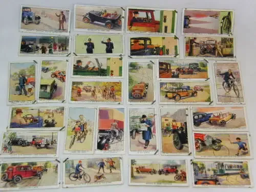 Lot of 28 Road Safety first cigarette cards