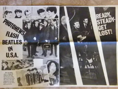 Top Boys of the week photo news magazine - Feb 15 1964 - including Beatles in the USA - as per photo