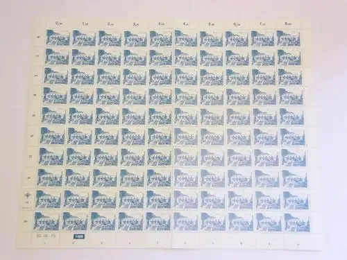SACC 522a - Light Blue Litho Full Mint Sheet - as per scan