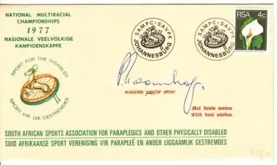 1977 National Multiracial Championships for the Disabled FDC - as per photo