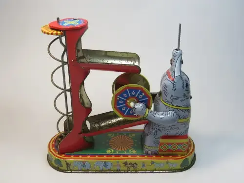 Vintage Mechanical Circus Elephant tin toy - Needs some pieces
