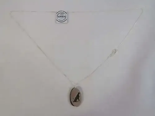 Amari Sterling silver and ebony pendant with necklace - Leopard