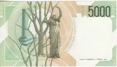 Italy 1985 Uncirculated 5 000 Lire - as per scan