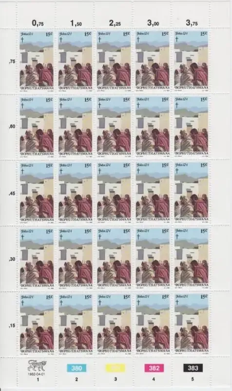 Bophuthatswana - SACC 88 - 99 Full Mint Sheets - Easter - as per scan