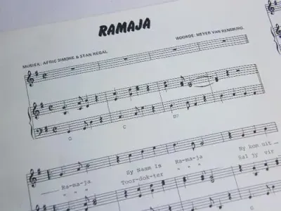 Vintage sheet music for Ramaja by Glenys Lynne - Gallo music - as per photo