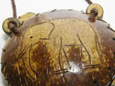 Ethnic wooden purse with zip - elephant motif - as per photo