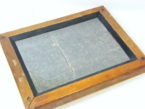 Antique wooden contact printing frame with glass 
