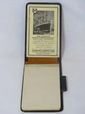 Vintage HAPAG Hamburg-Amerika Linie notebook