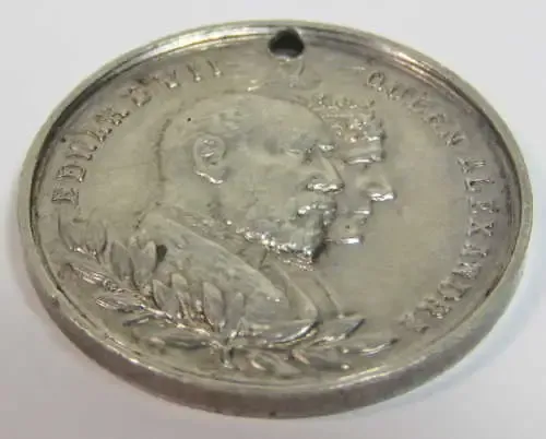 1902 Edward VII silver coronation medallion