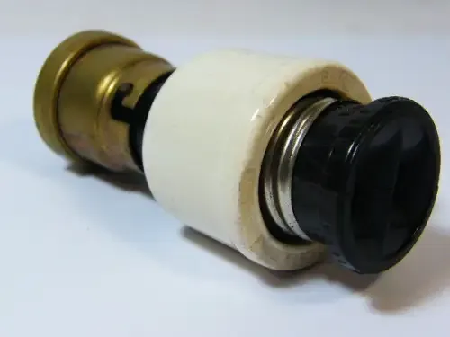 Antique Benjamin porcelain light bulb socket adapter -screw in to bayonet - including Snapit adapter