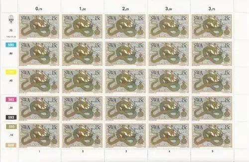SWA - SACC 403-406 - Set of Mint Fuel Sheets - Discovers of SWA