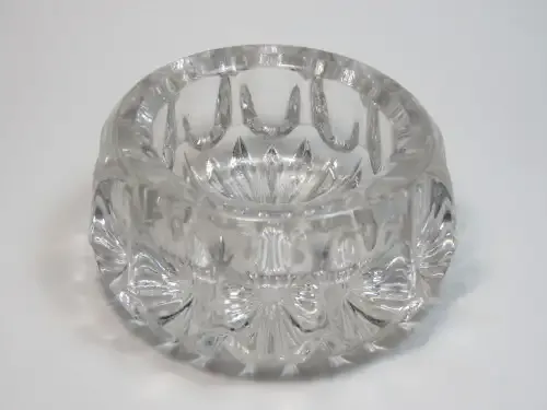 Very thick lead glass dressing table trinket bowl