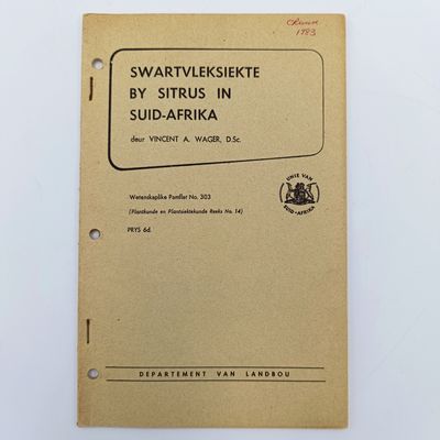 1951 Wetenskaplike pamfelt - Swartvleksiekte by sitrus in Suid-Afrika