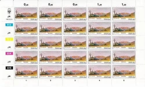 SWA - SACC 407-410 - Set of Full Sheets - Mint - Mountains of SWA