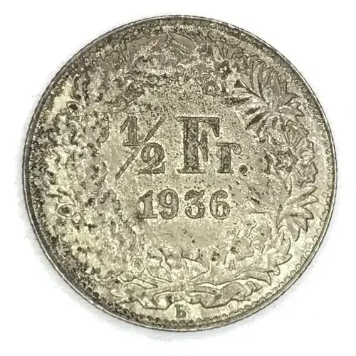 1936 Switzerland Half Franc - Uncirculated