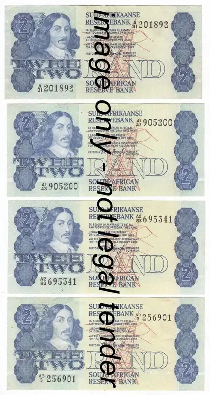 TW de Jongh - 4th Issue R2 Notes - Full set with prefix A, A1, A2 and A3 notes