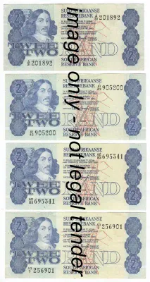 TW de Jongh - 4th Issue R2 Notes - Full set with prefix A, A1, A2 and A3 notes