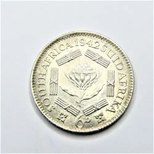 1942 SA Union sixpence - AU
