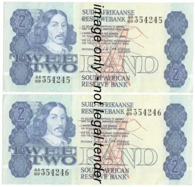 GPC de Kock R2 - 2nd Issue 2 consecutive numbers - UNCIRCUATED