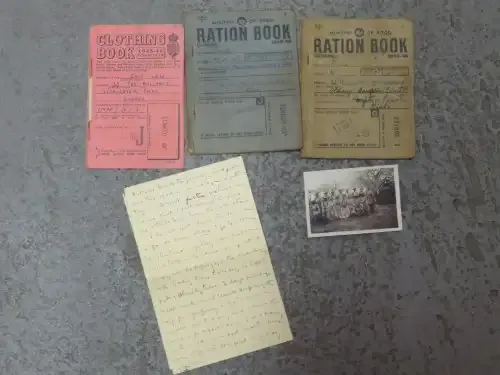 WW2 period Ministry of food ration books both general and junior versions - Partly unused