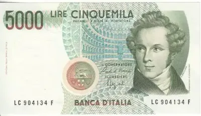Italy 1985 Uncirculated 5 000 Lire - as per scan