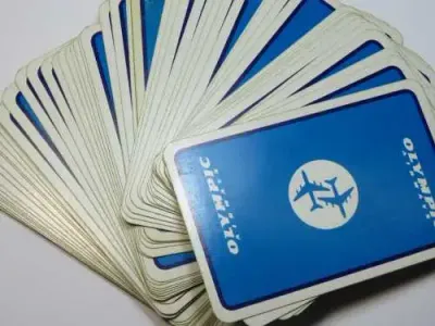 Olympic Airways deck of cards in box