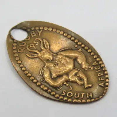 Rugby 1995 South Africa world cup elongated penny - scarce