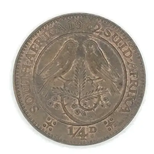 1942 SA Union Yellow farthing - UNC