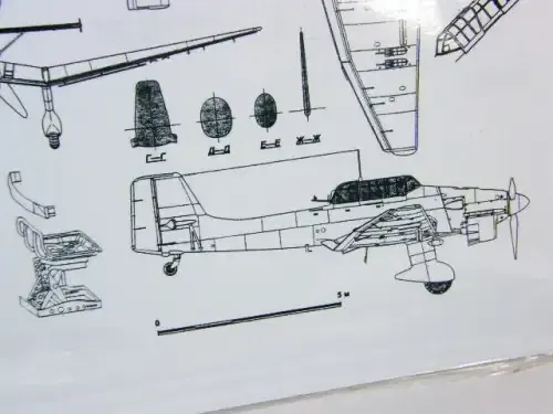 Military Aviation picture of WW2 fighter plane blueprint