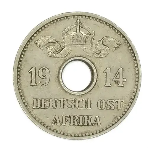 1914 j German East Africa 5 Heller - XF